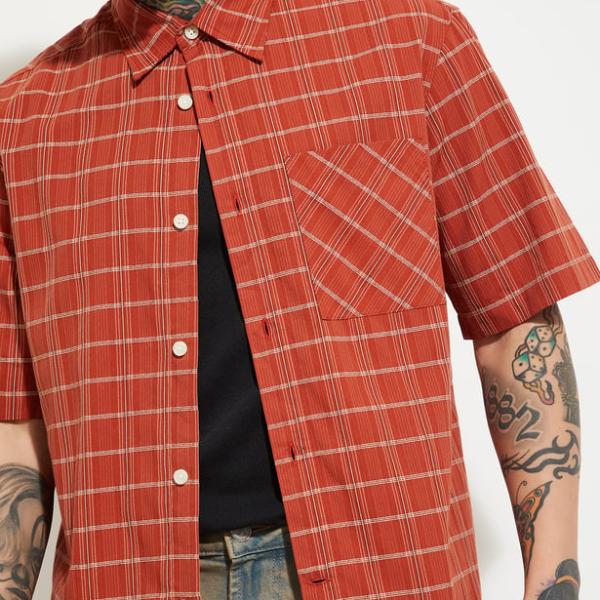 URB_N Men Check Relaxed Fit Shirt