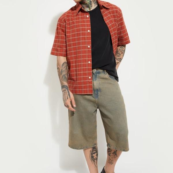 URB_N Men Check Relaxed Fit Shirt