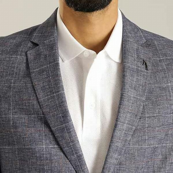 Indian Terrain Checked Single Breasted Casual Blazer