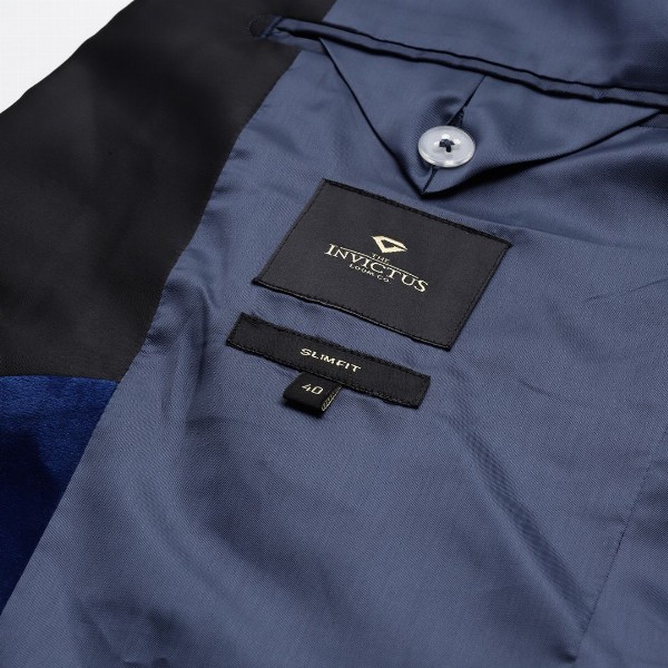 INVICTUS Slim Fit Velvet Single-Breasted Blazers