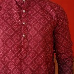 Jompers Men Floral Printed Sequinned Floral Kurta