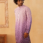 Jompers Ethnic Motifs Printed Band Collar Pure Cotton Straight Kurta