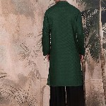 Sangria Men Textured Pattern Mandarin Collar Stylish Cotton Kurta