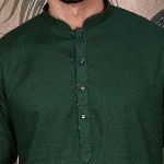 Sangria Men Textured Pattern Mandarin Collar Stylish Cotton Kurta