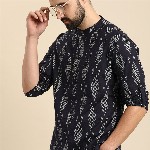 Anouk Men Ethnic Motifs Printed Block Print Short Kurta