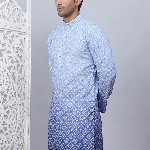 Jompers Ethnic Motifs Printed Mandarin Collar Straight Kurta