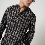 VASTRADO Ethnic Motifs Printed Mandarin Collar Straight Short Kurta