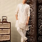 House of Pataudi Floral Embroidered Rozana Kurta