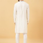 indus route by Pantaloons Ethnic Motifs Embroidered Thread Work Straight Kurta