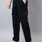 Style Quotient Men Relaxed Fit Mid Rise Clean Look Cotton Cargo Denim Jeans