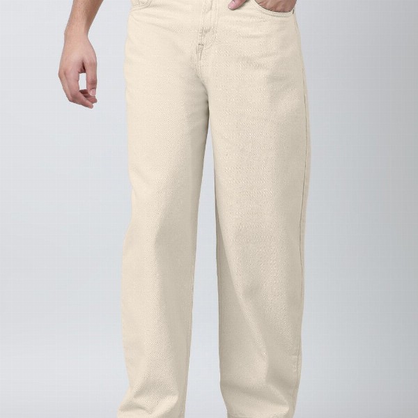 Bene Kleed Men Mid-Rise Baggy Fit Cotton Jeans