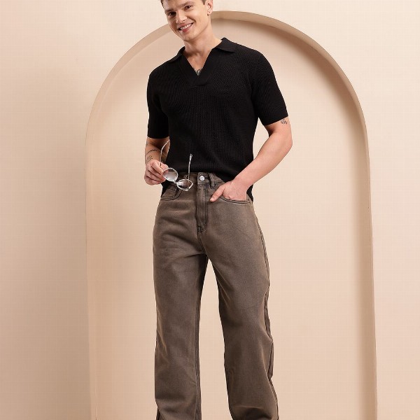 Mast & Harbour Men Relaxed Fit Mid-Rise Jeans