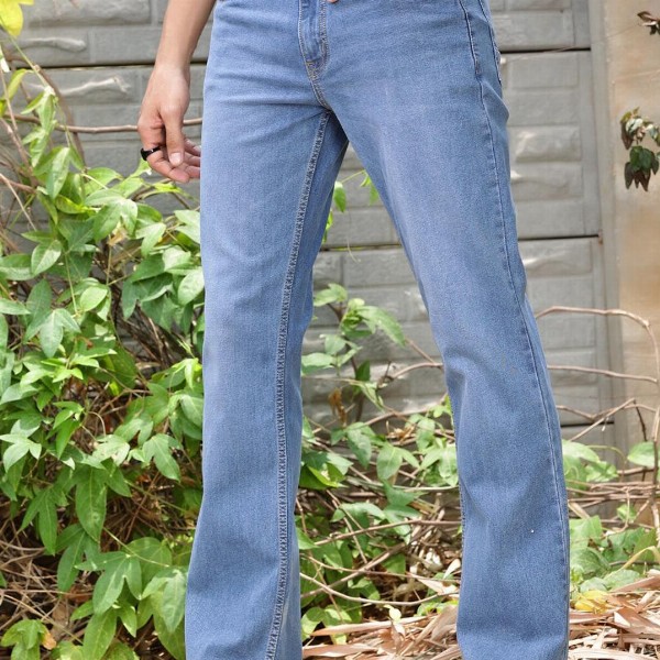 Thomas Scott Men Smart Bootcut Light Fade Stretchable Jeans