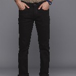Louis Philippe Jeans Men Black Slim Fit Mid-Rise Clean Look Stretchable Jeans