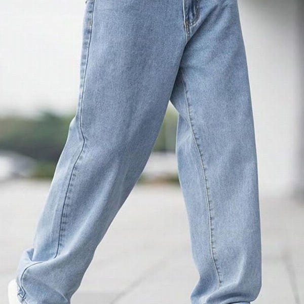 ASHTOM Men Denim Loose Fit Baggy Jeans