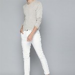 Mast & Harbour Men White Skinny Fit Mid-Rise Clean Look Stretchable Jeans