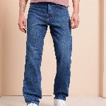 Mast & Harbour Men Straight Fit Mid-Rise Light Fade Stretchable Jeans