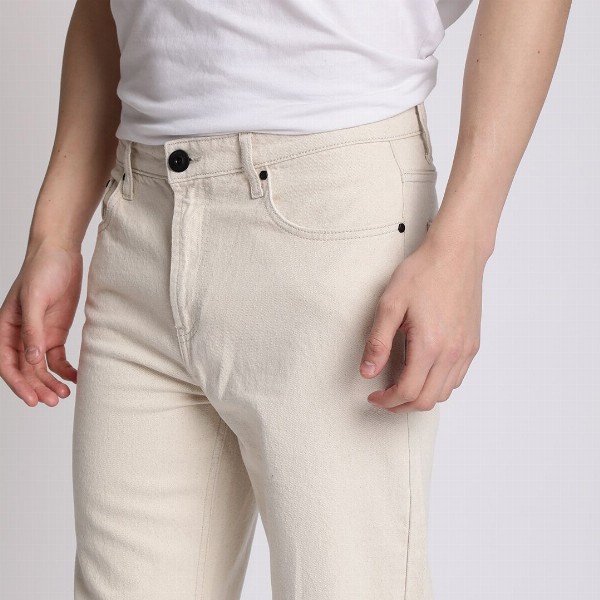 The Roadster Lifestyle Co Men Cotton Ecru Straight Fit Jeans