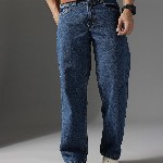 FCUK Men Smart Mid-Rise Baggy Pure Cotton Jeans