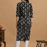 GLOWWORLD Geometric Printed Straight Kurta