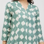 Pink Fort Women Printed Regular Pure Cotton Kurta with Trousers