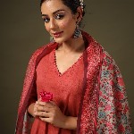 anayna Anarkali Pure Cotton Kurta With Trousers & Dupatta