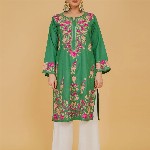 HOUSE OF KARI Women Ethnic Motifs Embroidered Aari Work Straight Kurta