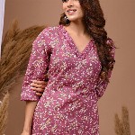 Rimeline Ethnic Motifs Printed Pure Cotton Straight Kurta