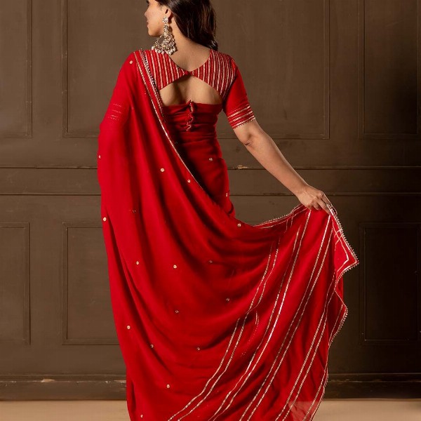 NUD Embellished Embroidered Saree