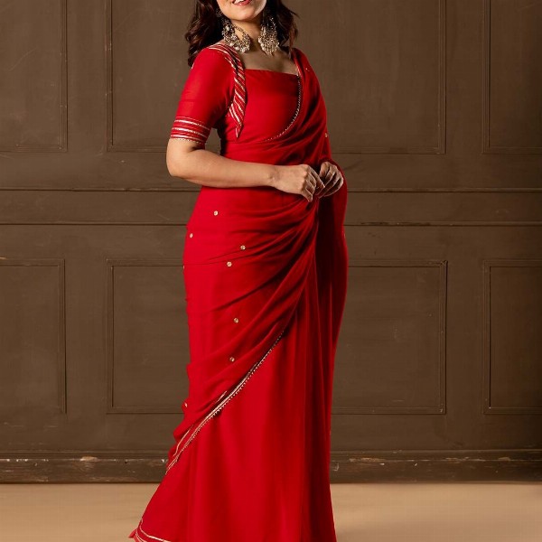 NUD Embellished Embroidered Saree