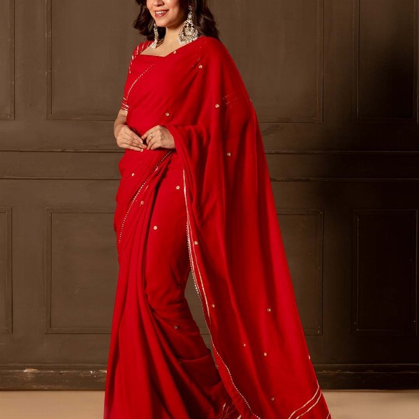 NUD Embellished Embroidered Saree
