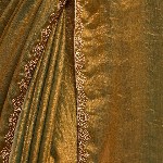 kasee Solid Beads and Stones Saree