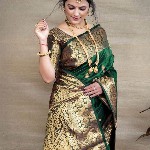 Dhyey Fashion Floral Zari Banarasi Saree