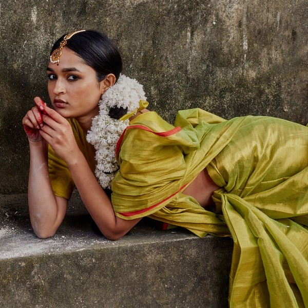 HUTS AND LOOMS Tissue Saree