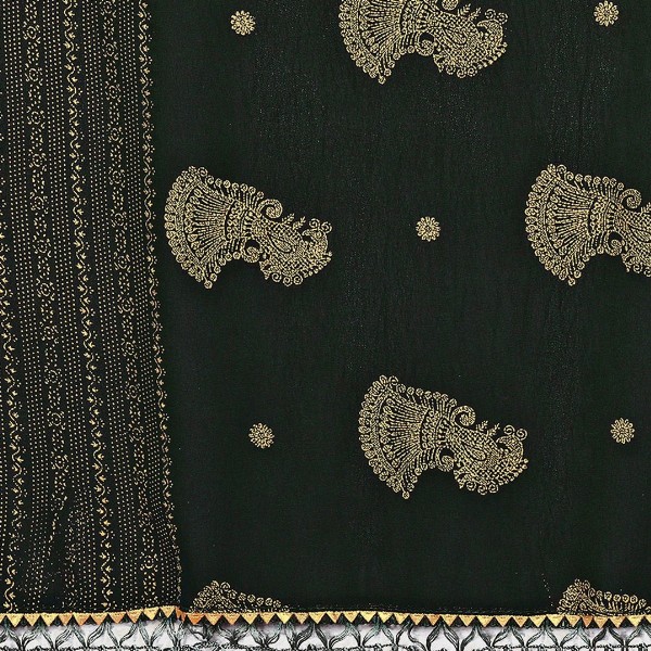 all about you Woven Design Zari Pure Georgette Banarasi Saree With Unstitched Blouse Piece