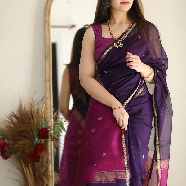 KALINI Silk Blend Kanjeevaram Saree