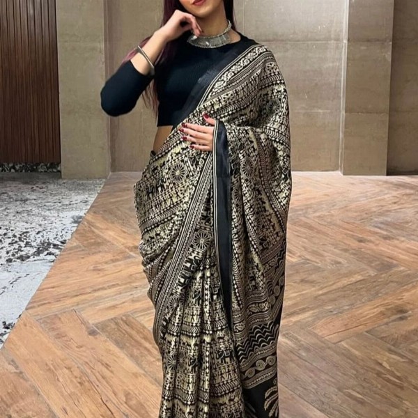 KALINI Ethnic Motifs Printed Saree