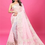 CRAFTYSTYLES Woven Design Zari Pure Chiffon Banarasi Saree