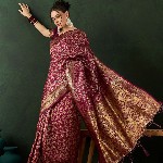 Sangria Woven Design Saree With Blouse Piece