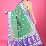 CRAFTYSTYLES Woven Design Zari Pure Chiffon Banarasi Saree