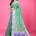 CRAFTYSTYLES Woven Design Zari Pure Chiffon Banarasi Saree