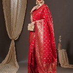 Anouk Floral Zari Banarasi Saree