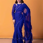 NUD Embellished Ruffles Saree