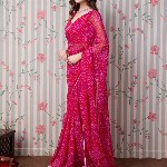 Ode by House of Pataudi Bandhani Gotta Patti Ready to Wear Saree