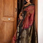 VILLE FASHION Embellished Zari Kanjeevaram Saree