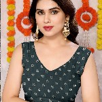 KALINI Floral Printed Zari Saree