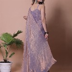 Anneca Women Solid Pure Chiffon Saree