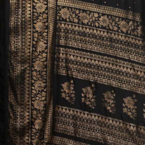 KALINI Women Woven Design Saree With Unstiched Blouse Piece