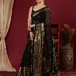 KALINI Women Woven Design Saree With Unstiched Blouse Piece