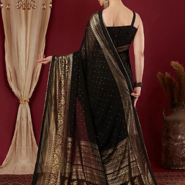 KALINI Women Woven Design Saree With Unstiched Blouse Piece